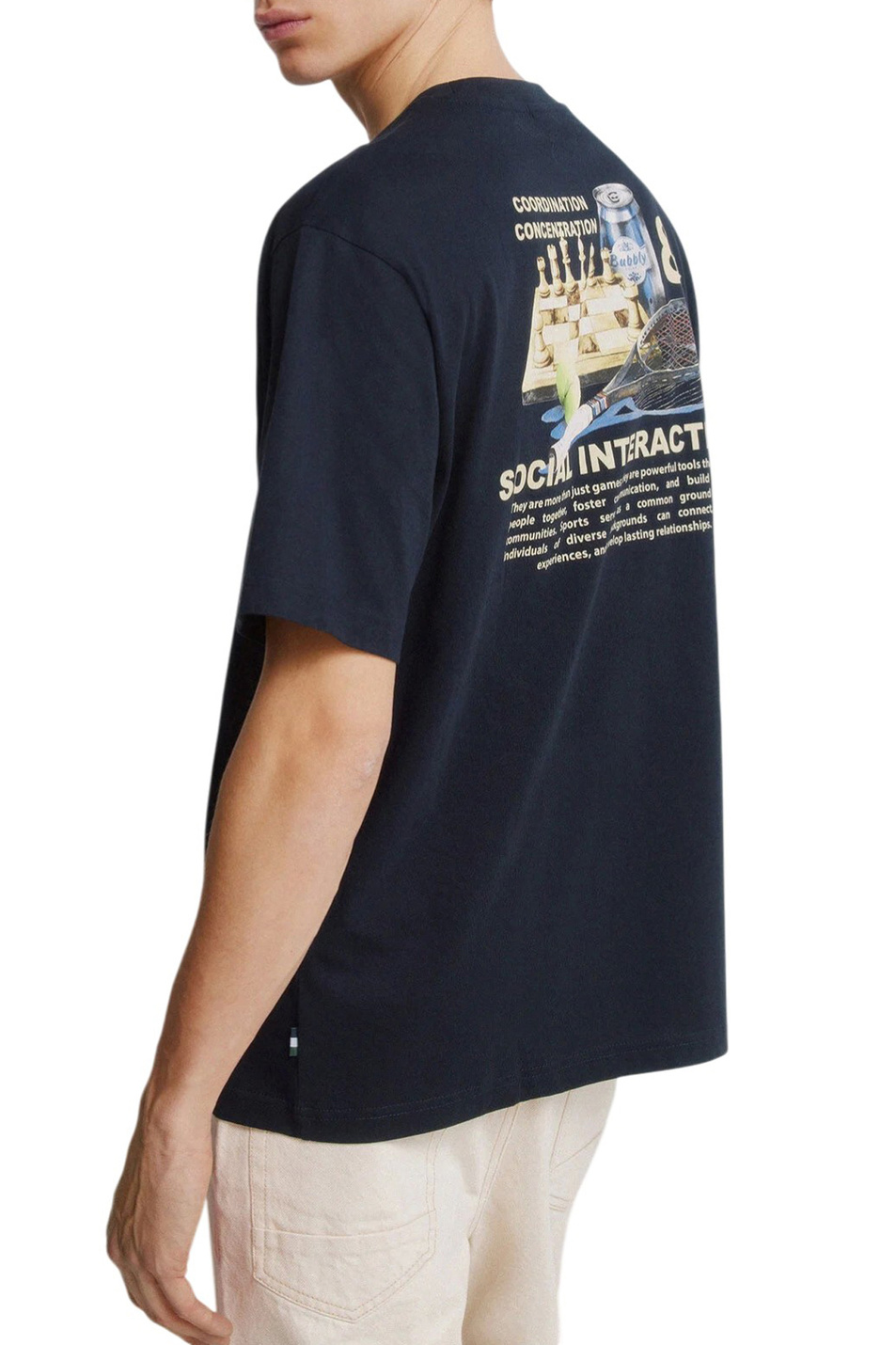 Мужской Springfield Футболка из хлопка (цвет ), артикул 0263444 | Фото 3