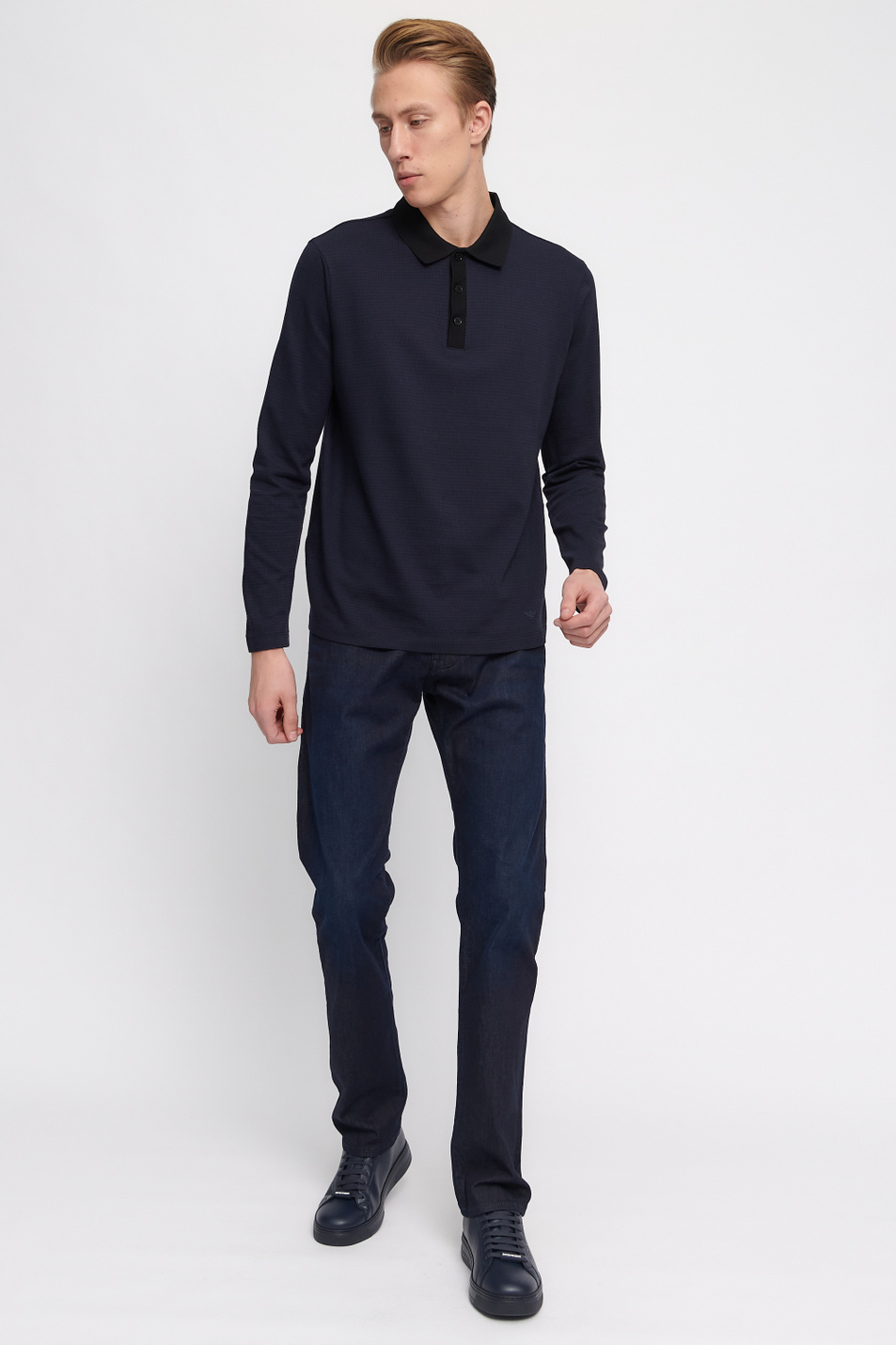 Мужской Emporio Armani Рубашка-поло из натурального хлопка (цвет ), артикул 6H1F7T-1JJ5Z | Фото 2