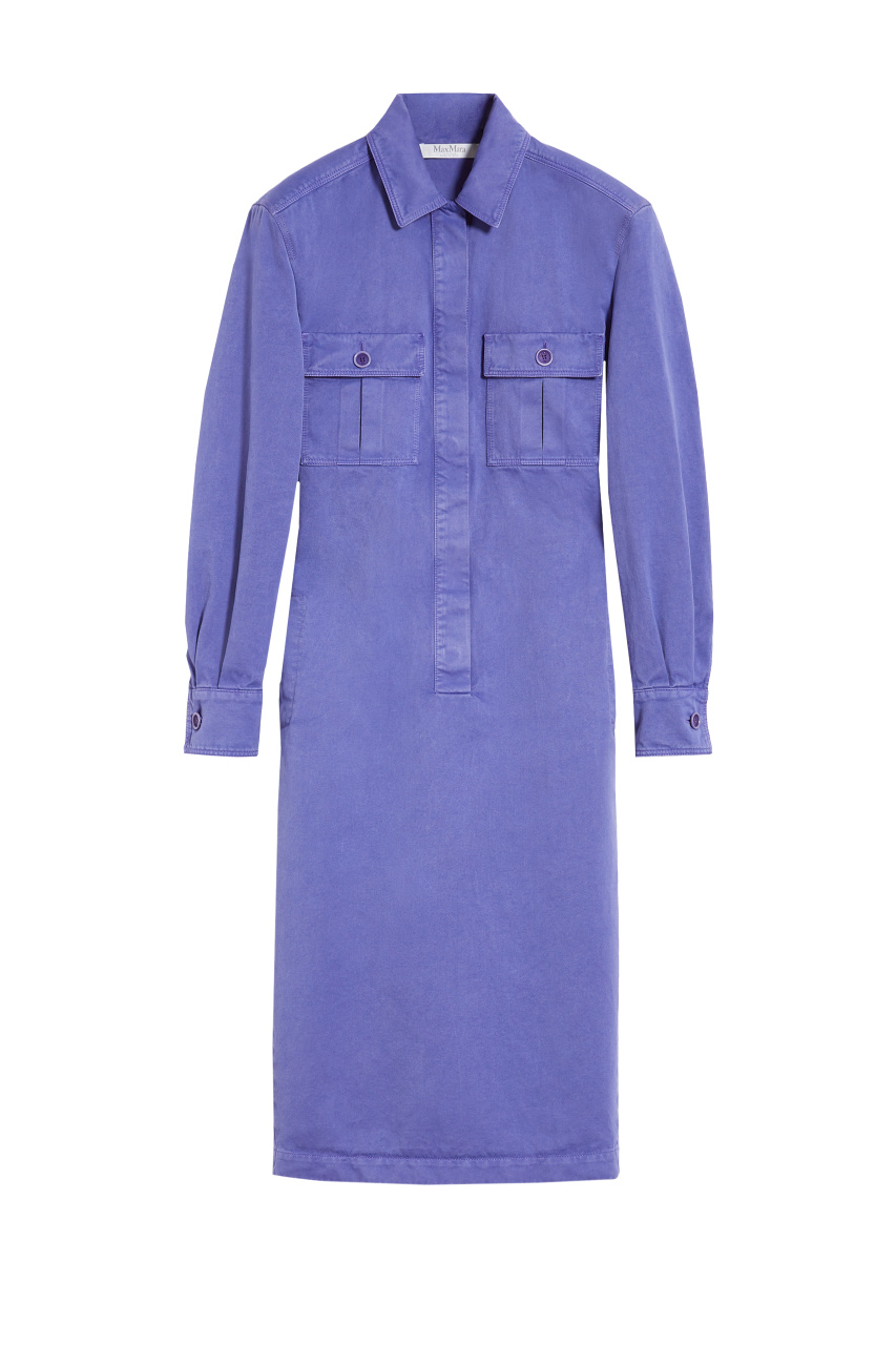 Платье CENNARE джинсовое из натурального хлопка|Основной цвет:Лиловый|Артикул:2411221173 | Фото 1