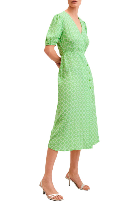 Mango Платье LUCY с принтом и объемными рукавами (Салатовый цвет), артикул 27027118 | Фото 2
