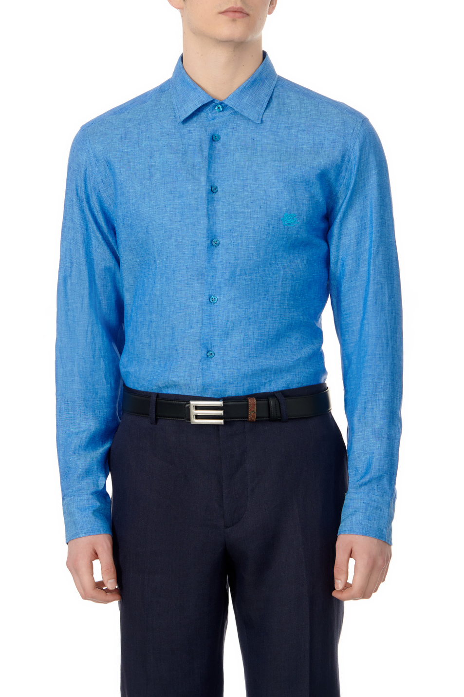 Мужской Etro Рубашка из чистого льна (цвет ), артикул MRIB000299TU3D1B0322 | Фото 4