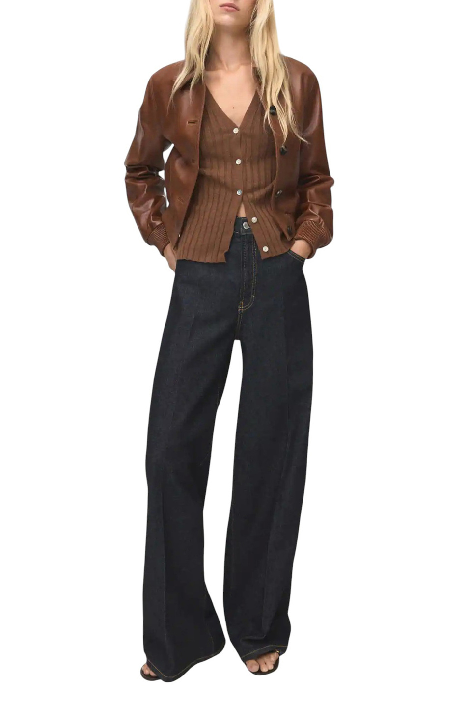 Женский Mango Кардиган FLURRY в рубчик (цвет ), артикул 17035800 | Фото 2