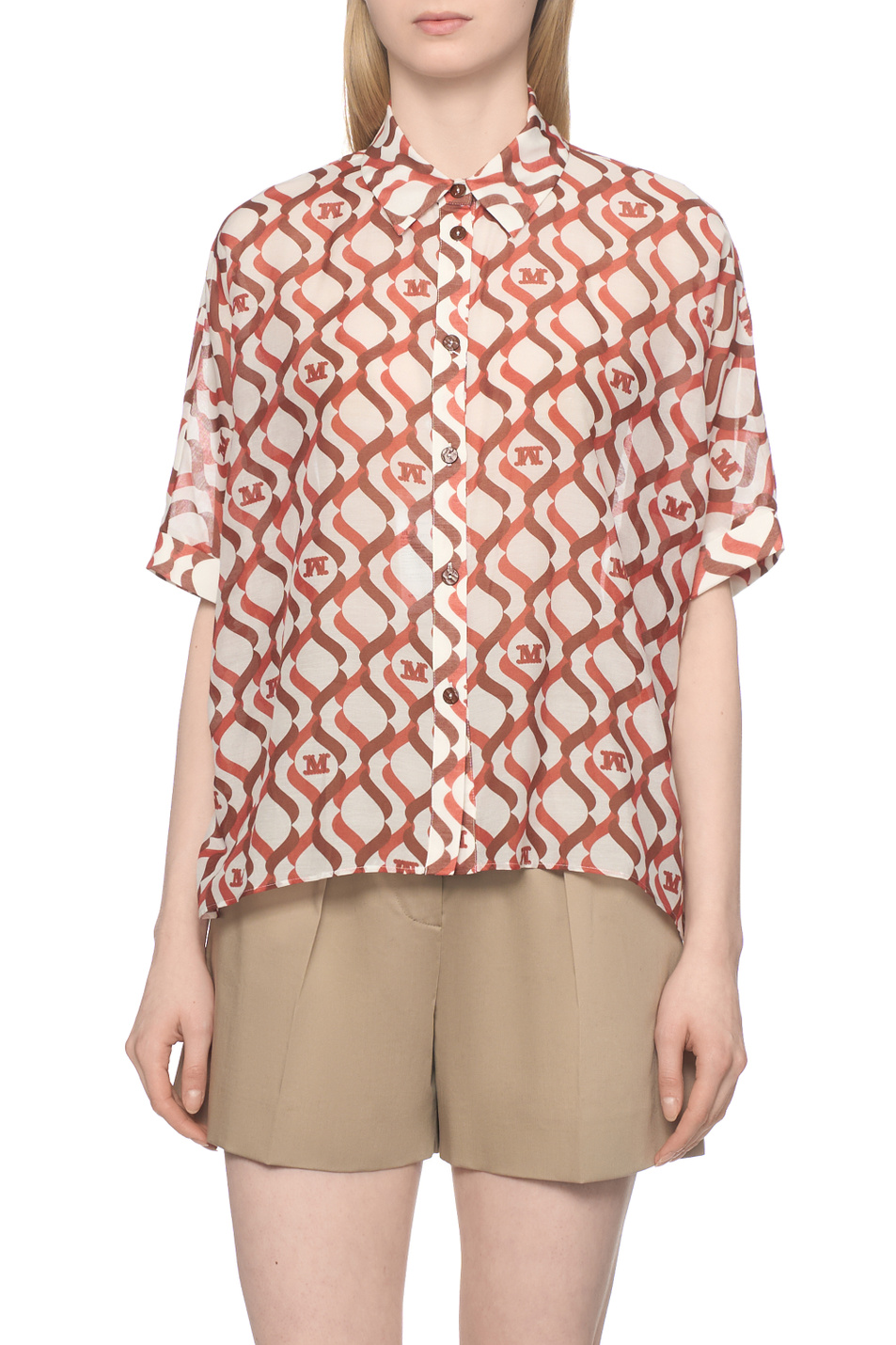 Женский Max Mara Блузка BCHARIETE с принтом (цвет ), артикул 2616111049 | Фото 4