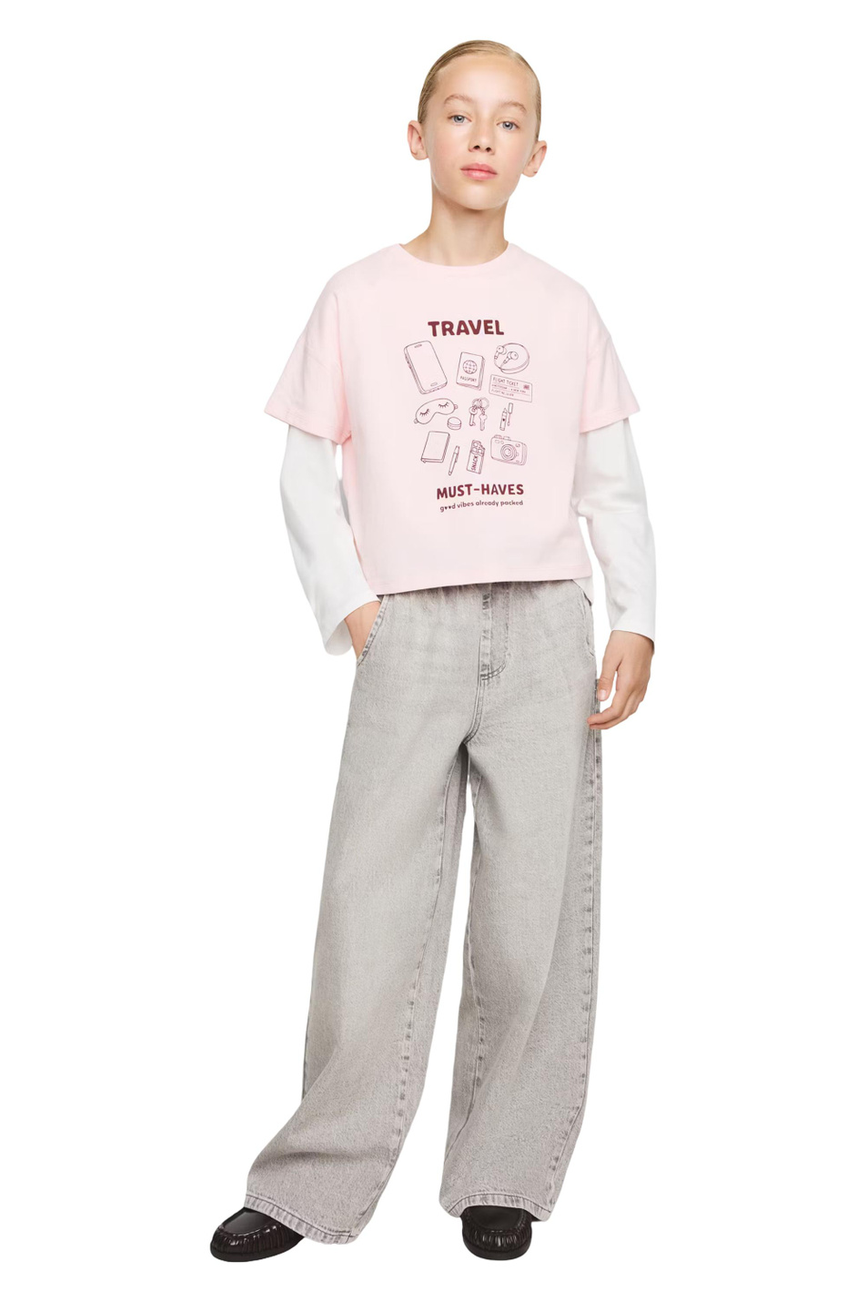 Девочкам Mango Kids Футболка TRAVEL из хлопка (цвет ), артикул 37072907 | Фото 3