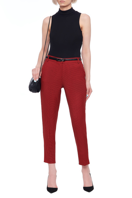 Укороченные брюки NAIF|Основной цвет:Красный|Артикул:71360816 | Фото 2