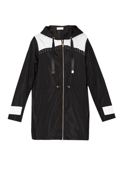 Куртка на молнии с кулиской на поясе|Основной цвет:Черный|Артикул:TA3065T5895 | Фото 1