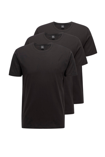 Комплект футболок из натурального хлопка|Основной цвет:Черный|Артикул:50325388 | Фото 1