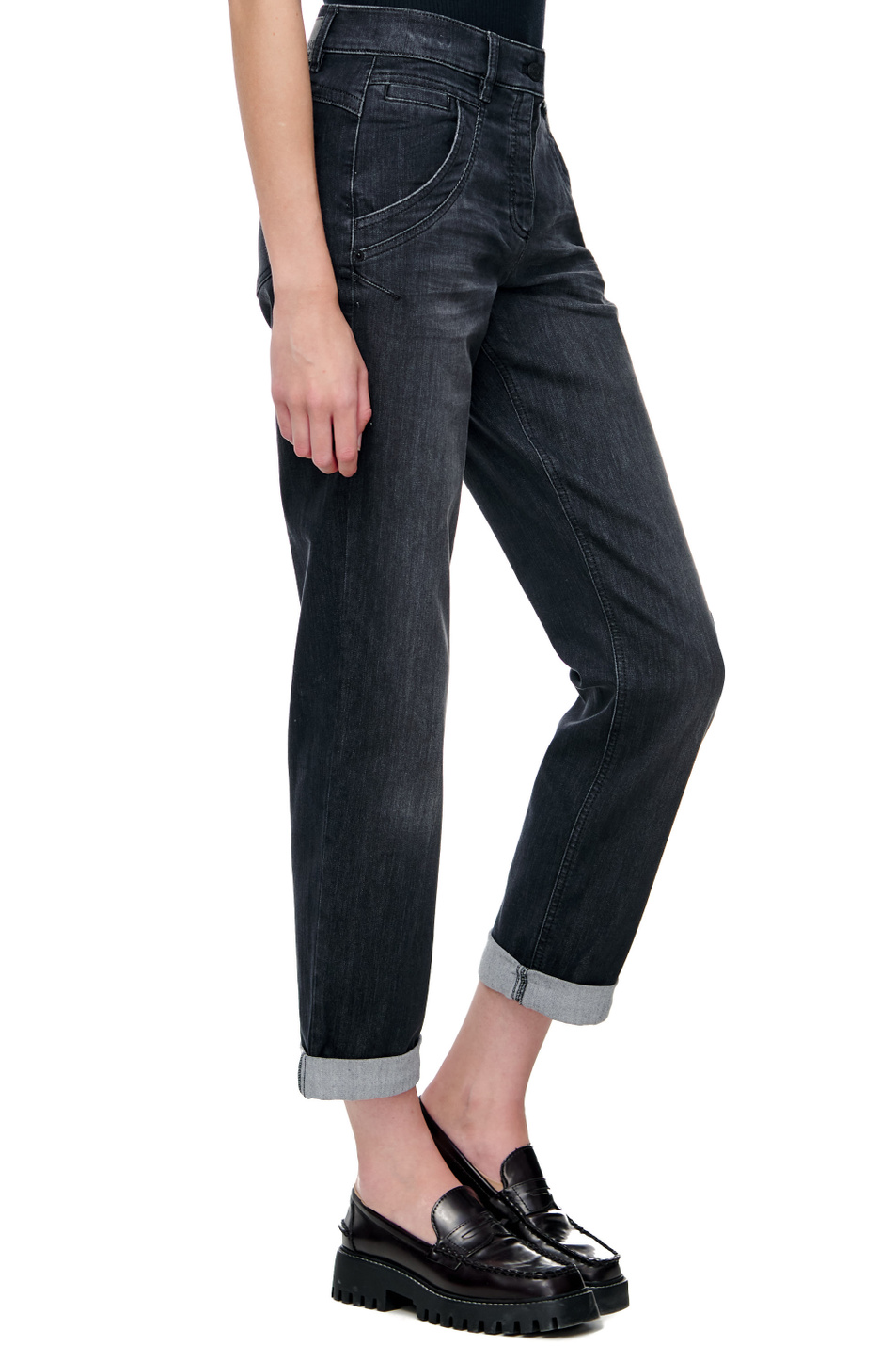 Джинсы с отворотами|Основной цвет:Серый Женский Gerry Weber Джинсы с отворотами (цвет ), артикул 722008-66950-Best4me Rela | Фото 5