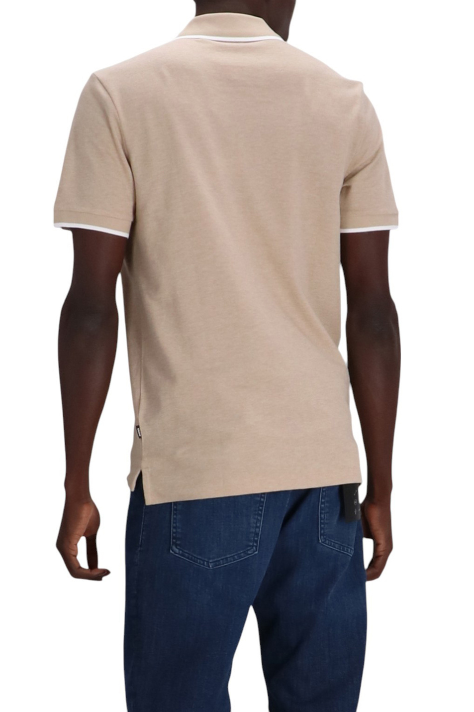 Поло из натурального хлопка|Основной цвет:Бежевый Мужской BOSS Поло из натурального хлопка (цвет ), артикул 50494697 | Фото 5