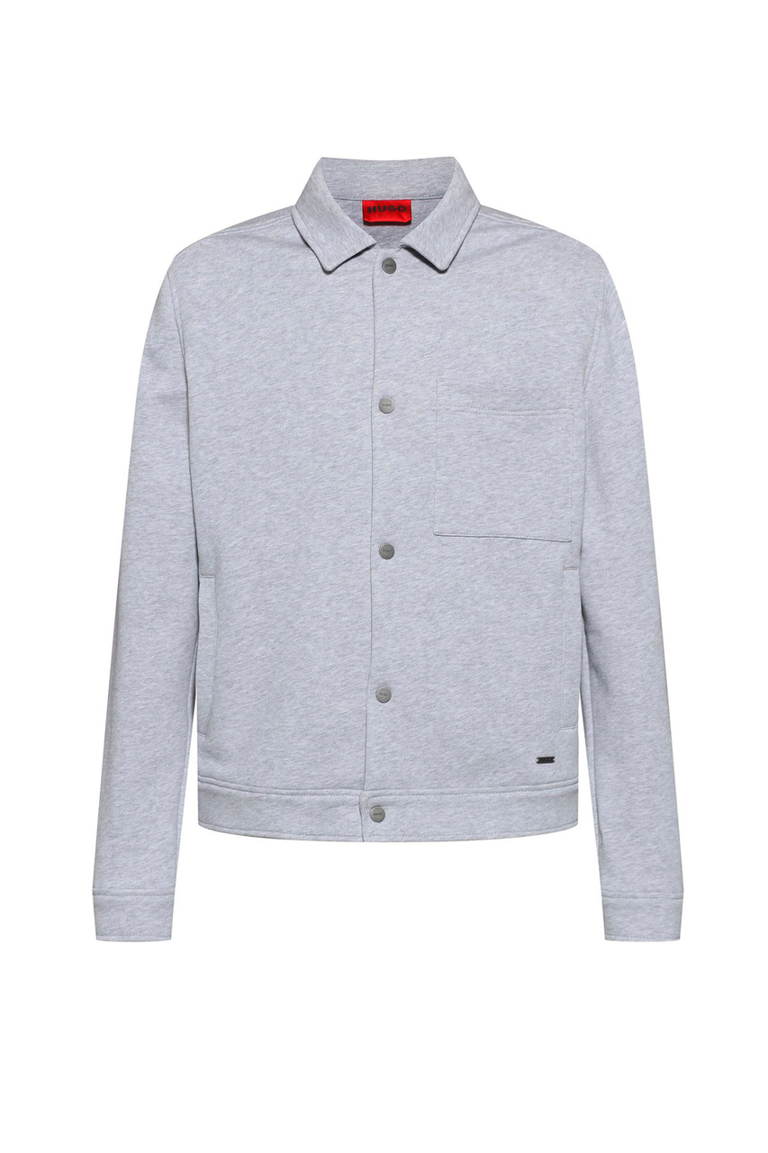 Куртка-рубашка с боковыми карманами|Основной цвет:Серый|Артикул:50470874 | Фото 1
