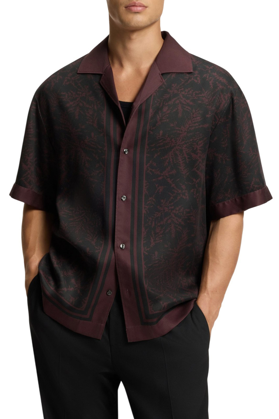 Рубашка Espino с принтом|Основной цвет:Бордовый Мужской HUGO Рубашка Espino с принтом (цвет ), артикул 50555778 | Фото 3