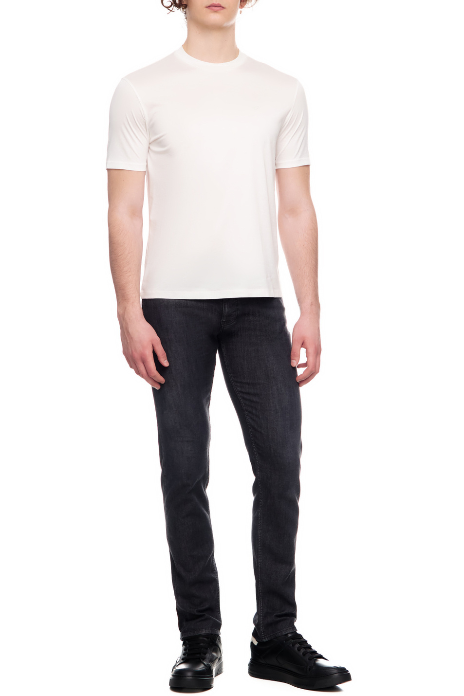 Мужской Emporio Armani Футболка из лиоцелла и хлопка (цвет ), артикул 3R1TT0-1JUVZ | Фото 2