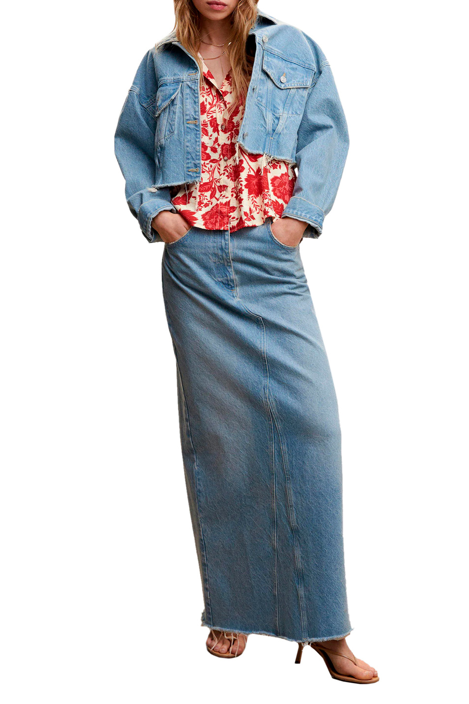 Женский Mango Рубашка ECUADOR с нагрудным карманом и принтом (цвет ), артикул 47067115 | Фото 2