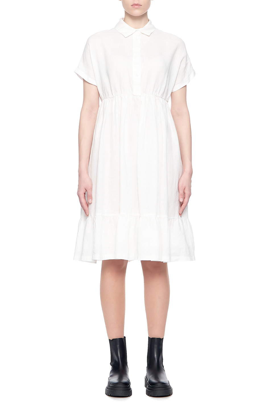 Женский Max Mara Платье-рубашка DOLMEN из чистого льна (цвет ), артикул 32210716 | Фото 3