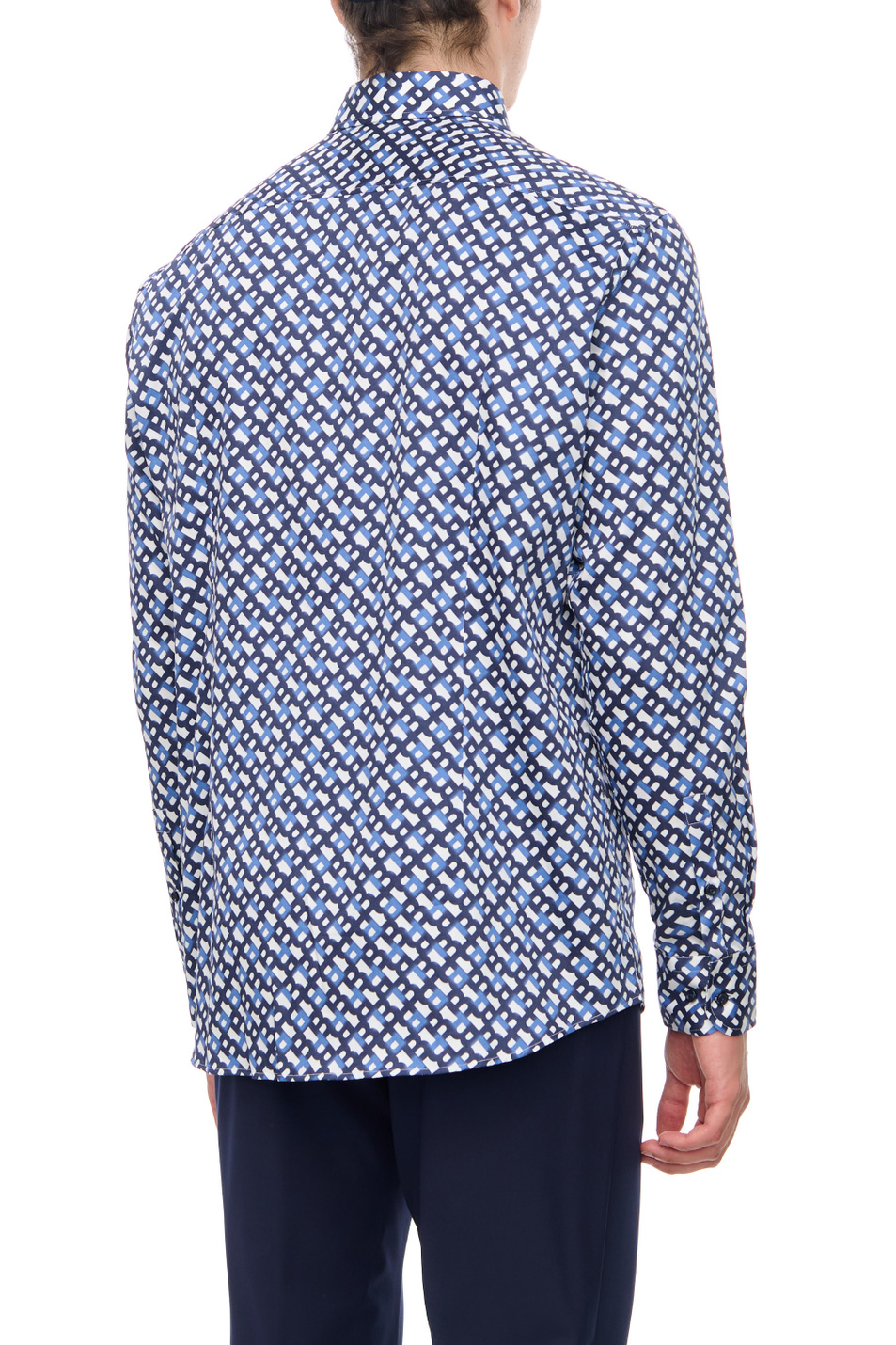 Мужской BOSS Рубашка из натурального хлопка с логотипированным принтом (цвет ), артикул 50502888 | Фото 4