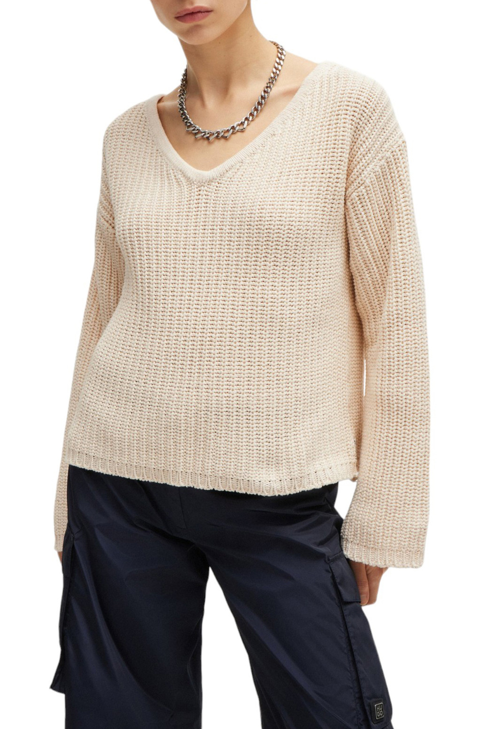 Женский HUGO Пуловер с V-образным вырезом (цвет ), артикул 50514305 | Фото 3