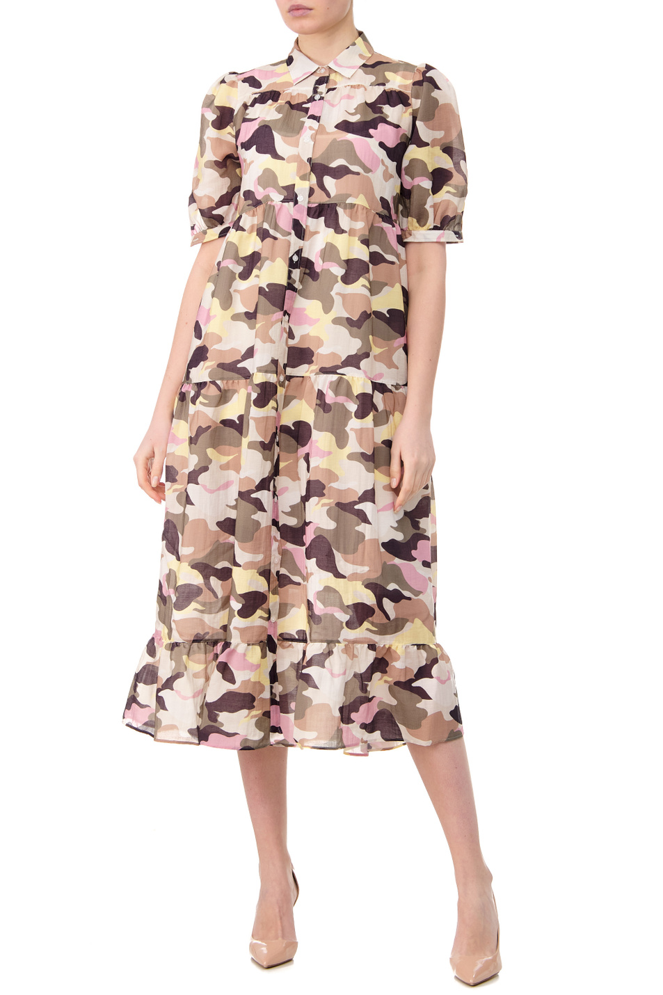 Женский HUGO Платье-рубашка с принтом (цвет ), артикул 50467575 | Фото 3
