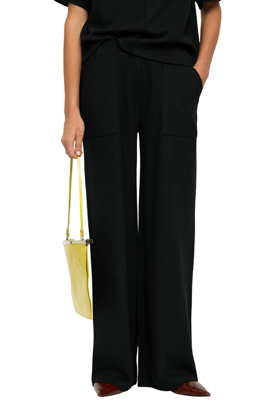 Брюки из смесового хлопка|Основной цвет:Черный Женский Parfois Брюки из смесового хлопка (цвет ), артикул 240327 | Фото 3