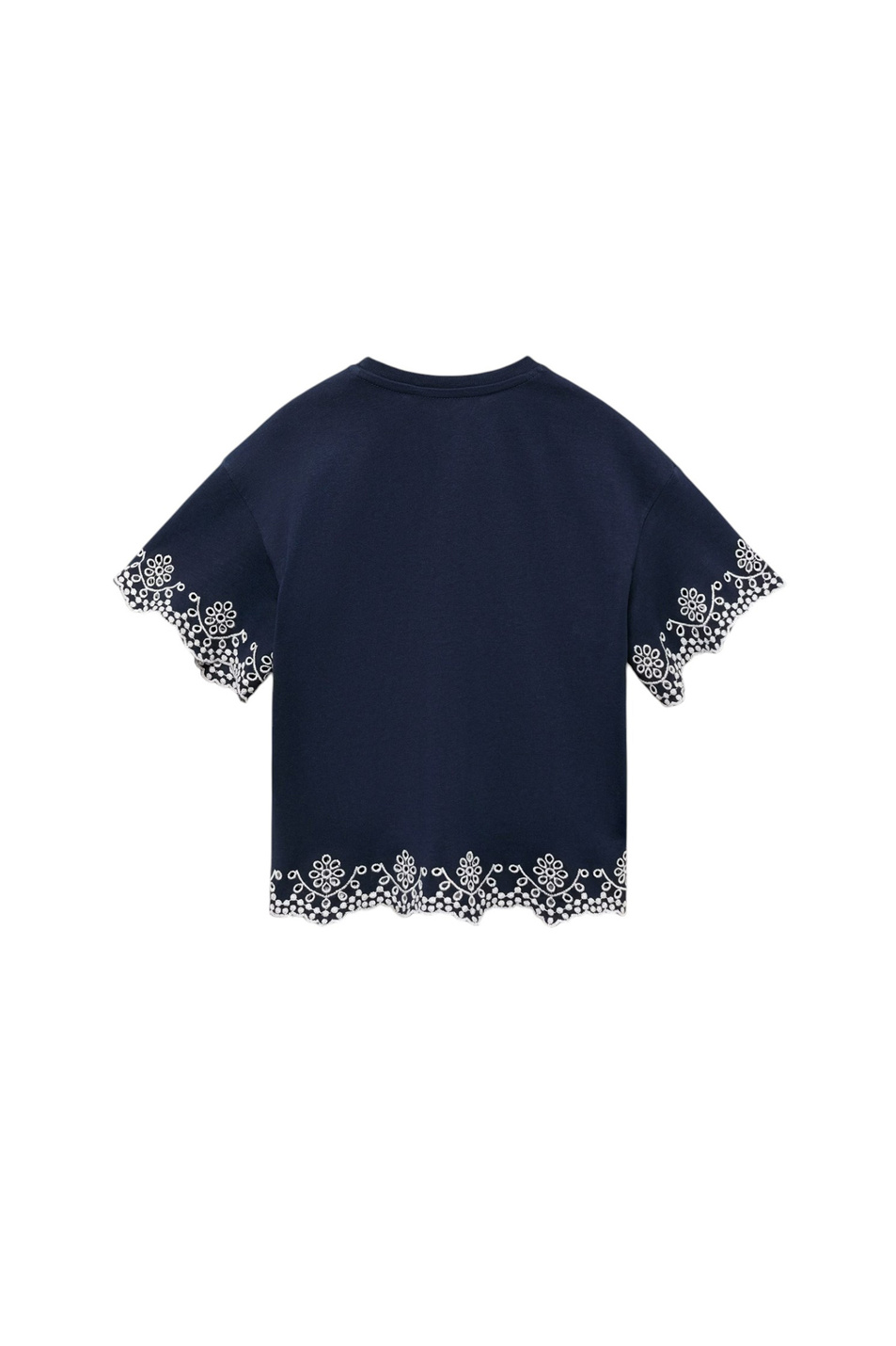 Девочкам Mango Kids Футболка SUIZ из хлопка с вышивкой (цвет ), артикул 87045960 | Фото 2
