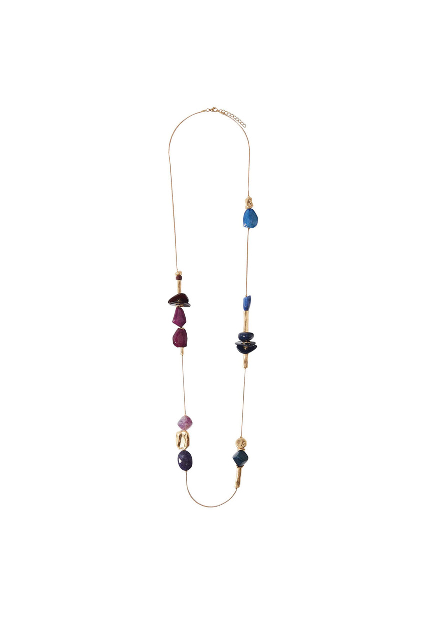 Ожерелье с камнями|Основной цвет:Разноцветный|Артикул:216718 | Фото 1