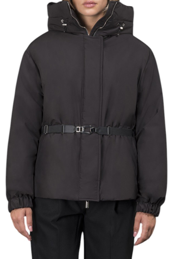 Куртка GLAREA-STP с поясом|Основной цвет:Черный Женский MooRER Куртка GLAREA-STP с поясом (цвет ), артикул MODGI101070-TEPA023-GLARE | Фото 4