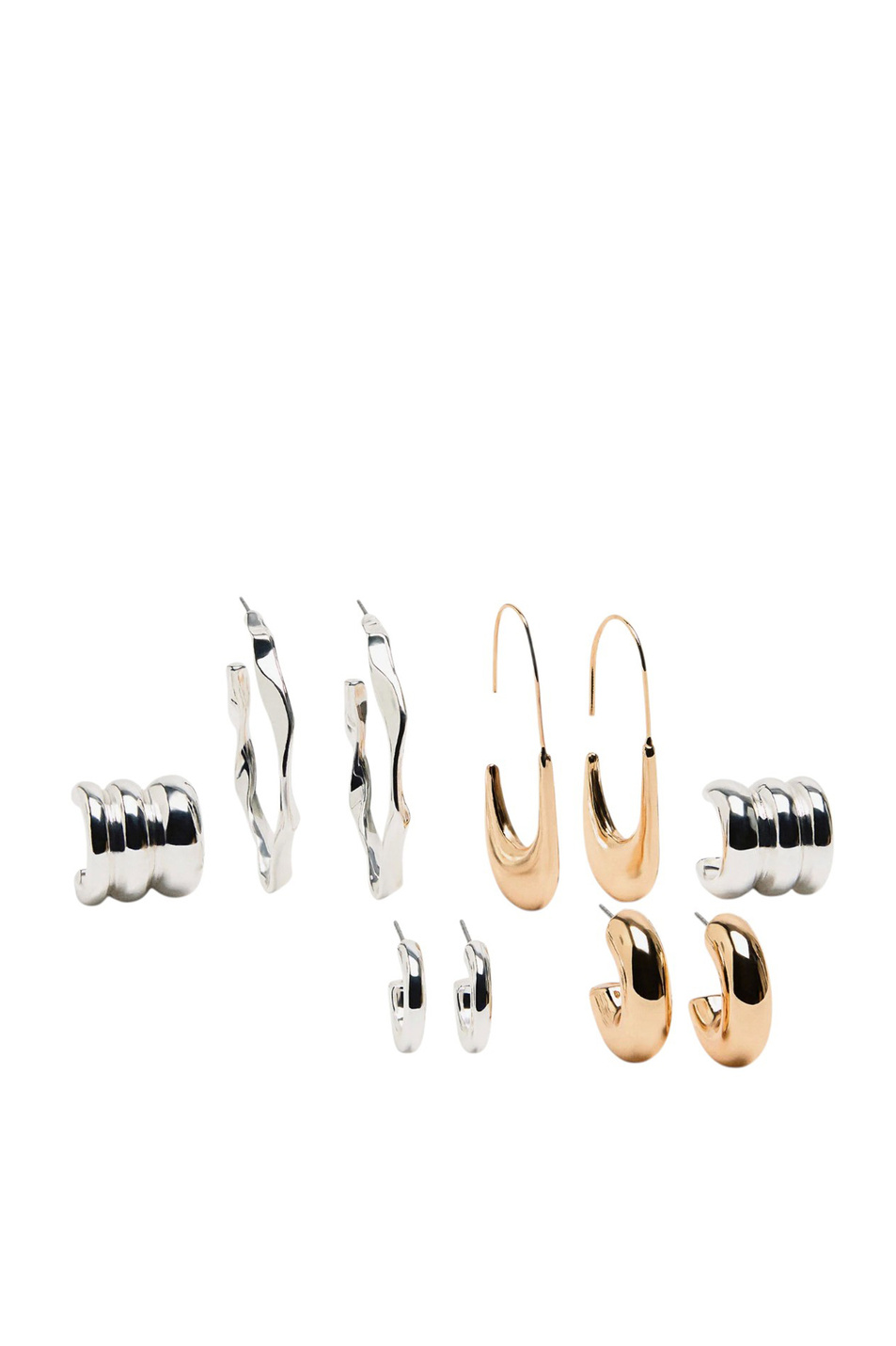 Серьги в комплекте из 5 пар|Основной цвет:Разноцветный Женский Parfois Серьги в комплекте из 5 пар (цвет ), артикул 237552 | Фото 1