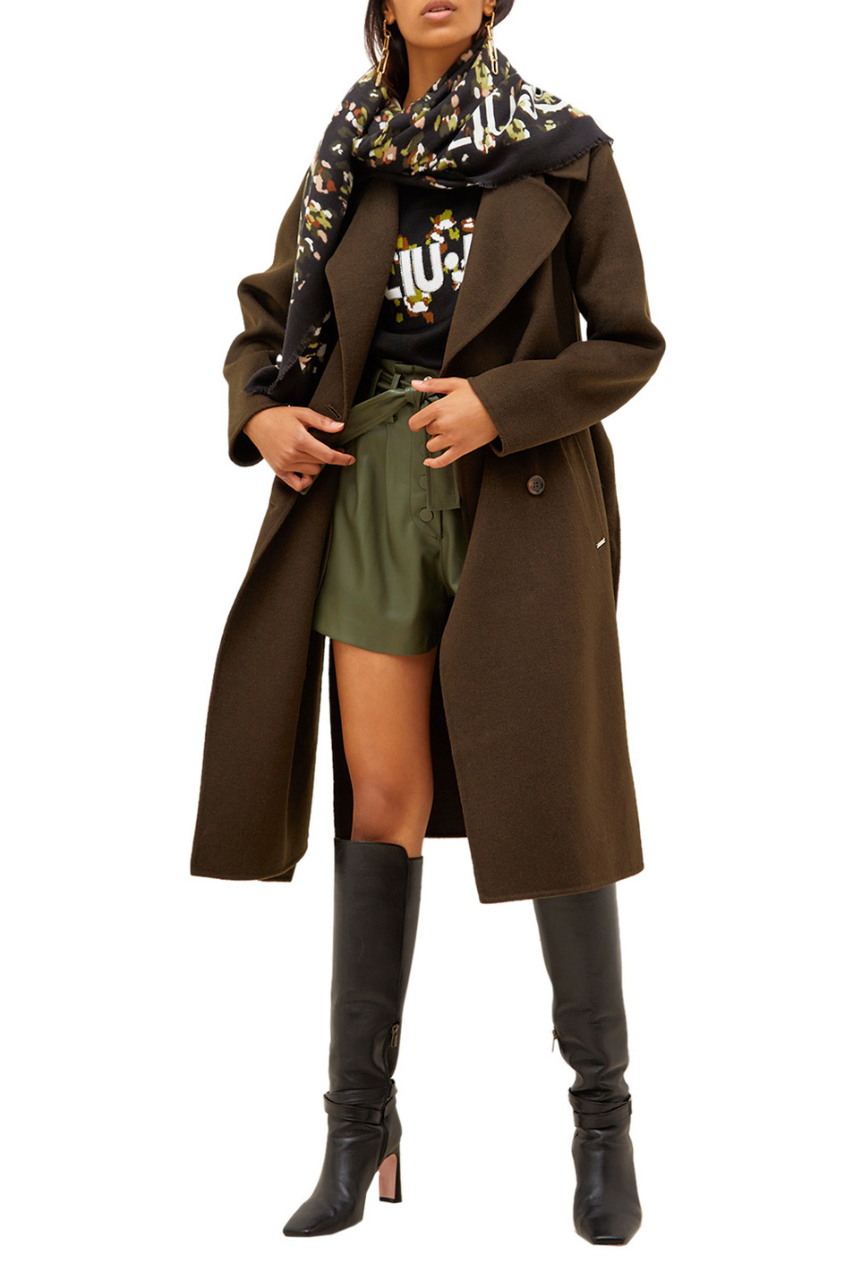Женский Liu Jo Двубортное пальто из смесовой шерсти (цвет ), артикул WF2039T4627 | Фото 2