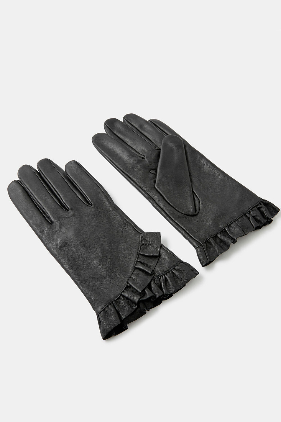 Женский Accessorize Перчатки из натуральной кожи с оборками (цвет ), артикул 992047 | Фото 1