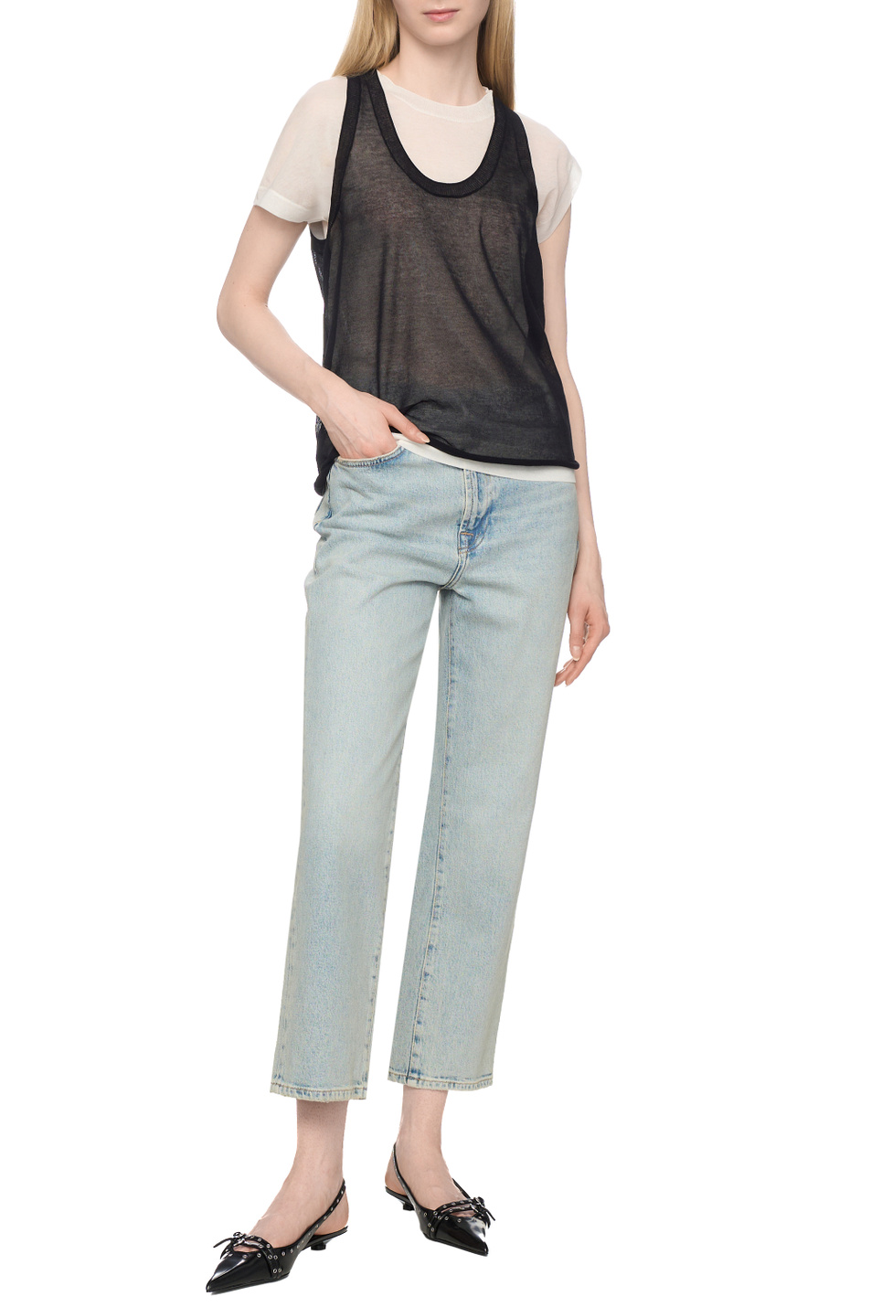 Женский 7 for all Mankind Джинсы из эластичного хлопка (цвет ), артикул JSSLC650SH | Фото 3