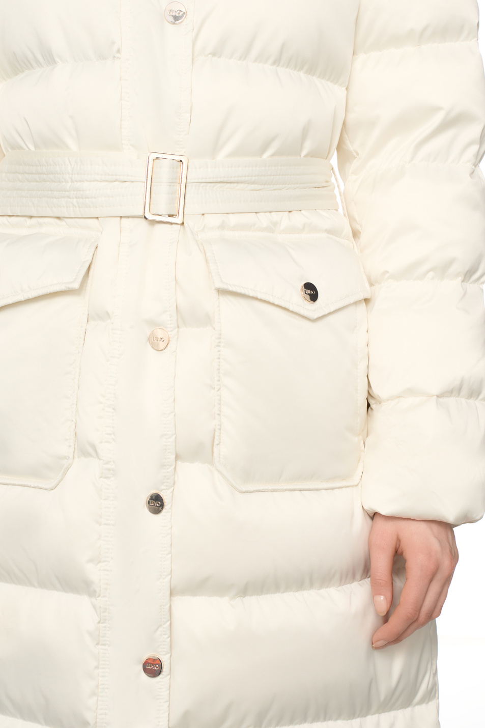 Пальто стеганое с капюшоном|Основной цвет:Кремовый Женский Liu Jo Пальто стеганое с капюшоном (цвет ), артикул MF5011T017A | Фото 6