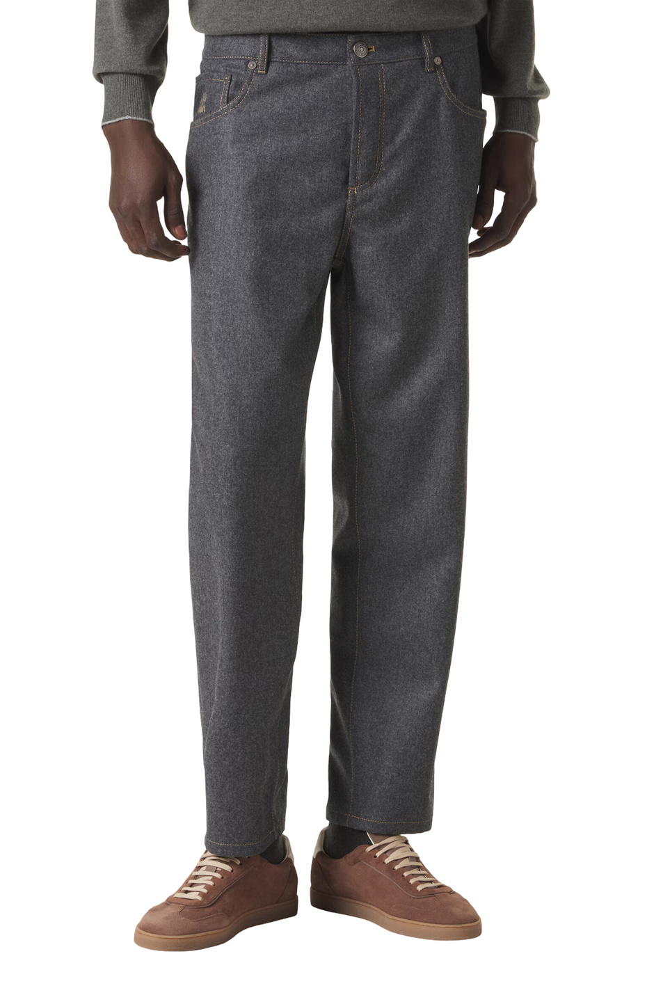 Мужской Brunello Cucinelli Брюки из натуральной шерсти (цвет ), артикул M038PF1012 | Фото 4