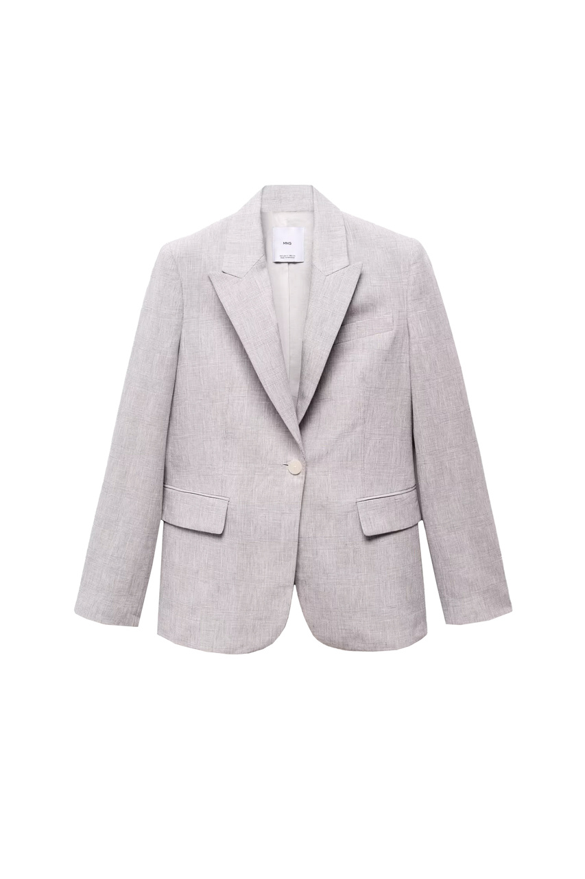 Пиджак MALIBU из льна и хлопка|Основной цвет:Серый|Артикул:67057926 | Фото 1