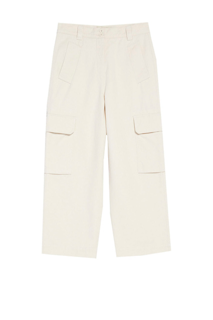Свободные прямые брюки карго PINETA|Основной цвет:Кремовый|Артикул:51361329 | Фото 1
