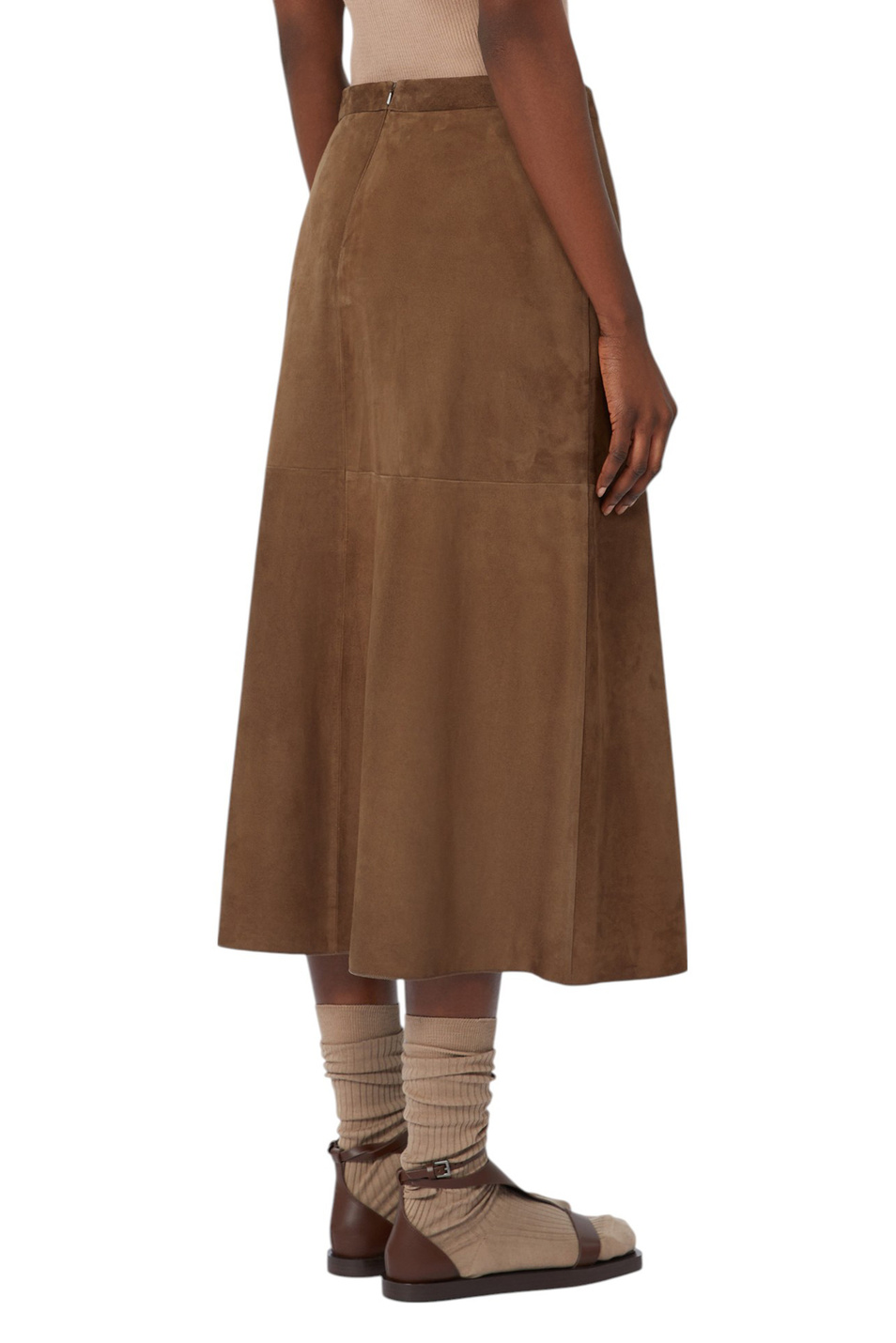 Женский Max Mara Юбка CIPRIA из натуральной замши (цвет ), артикул 2529406011 | Фото 4