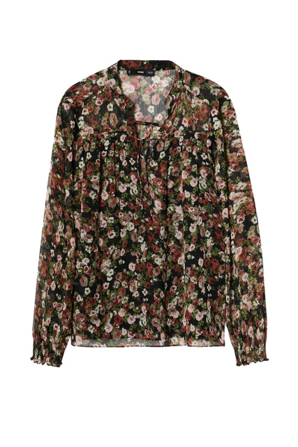 Блузка ROSES с цветочным принтом|Основной цвет:Мультиколор|Артикул:37015932 | Фото 1
