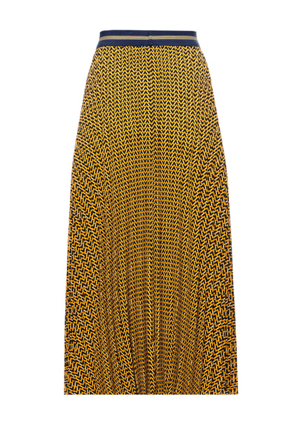 Длинная плиссированная юбка CIAO с эластичным поясом|Основной цвет:Коричневый|Артикул:1103112 | Фото 2