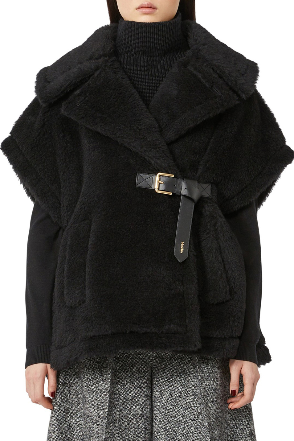 Женский Max Mara Жилет NEWABAVO1 из смесовой пряжи альпаки (цвет ), артикул 2524736152 | Фото 3