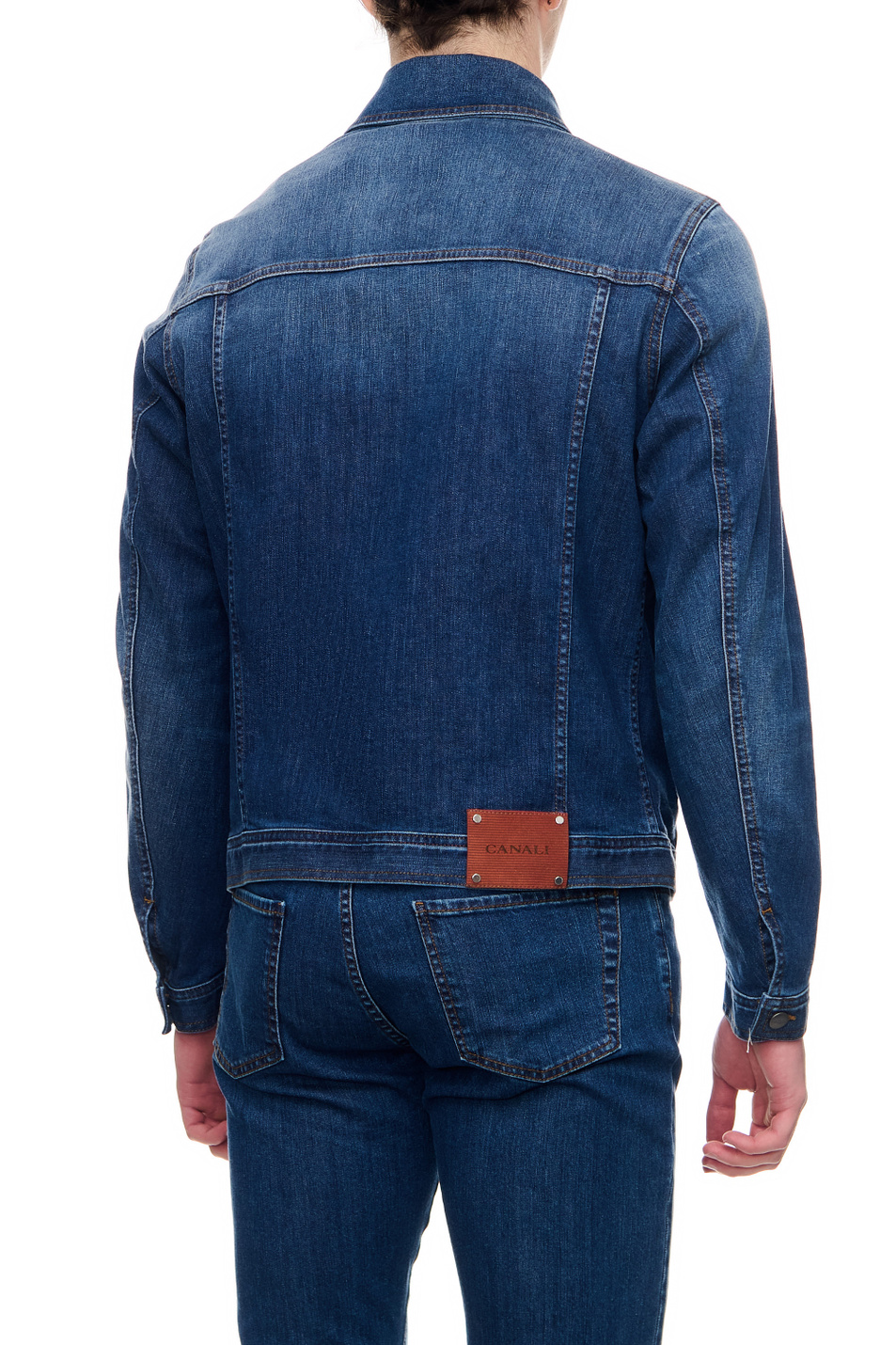 Мужской Canali Куртка джинсовая из эластичного хлопка (цвет ), артикул O40805ISG02326 | Фото 5