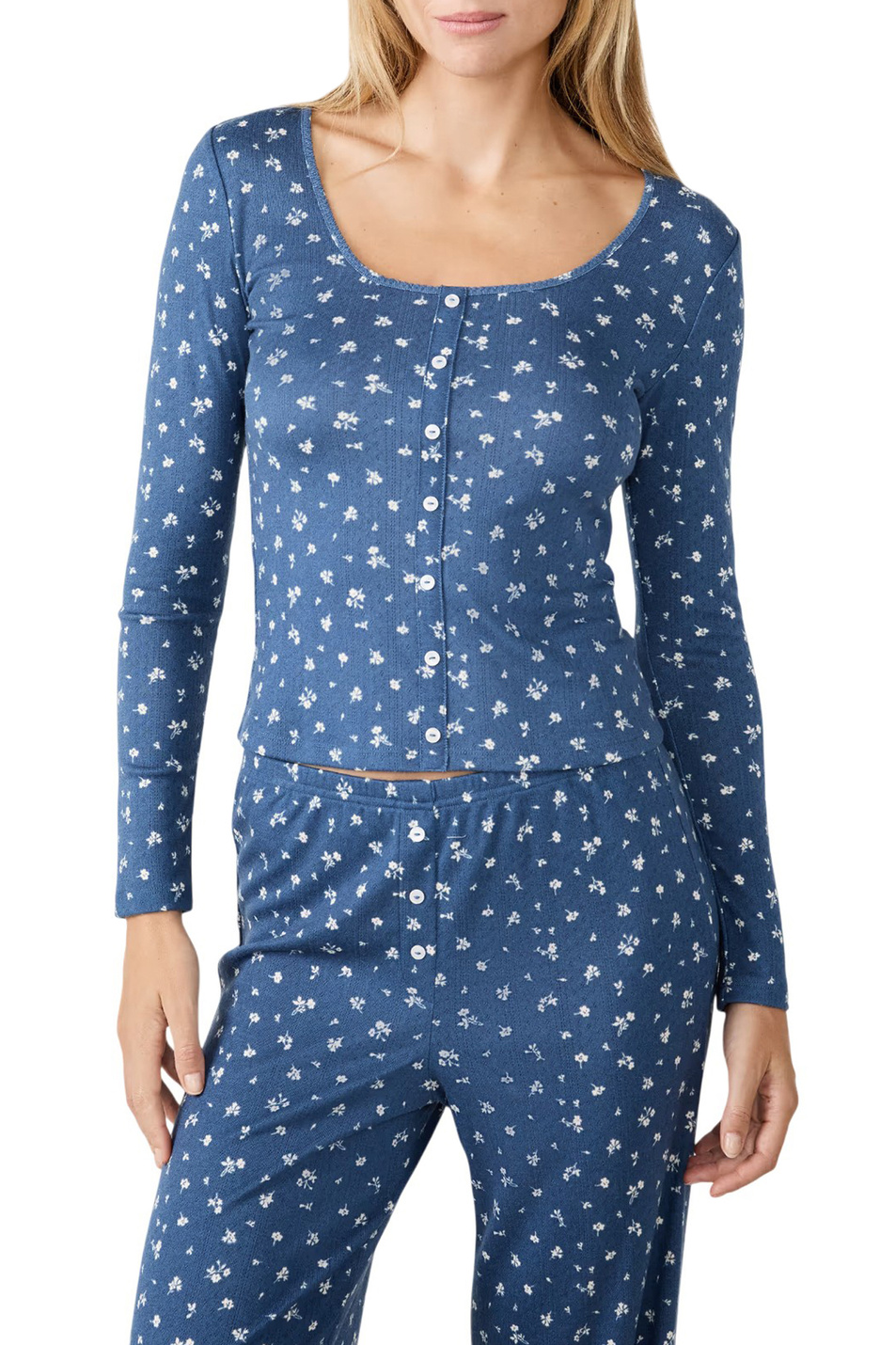 Лонгслив BETHANY с цветочным принтом|Основной цвет:Синий Женский Etam Лонгслив BETHANY с цветочным принтом (цвет ), артикул 6555220 | Фото 1