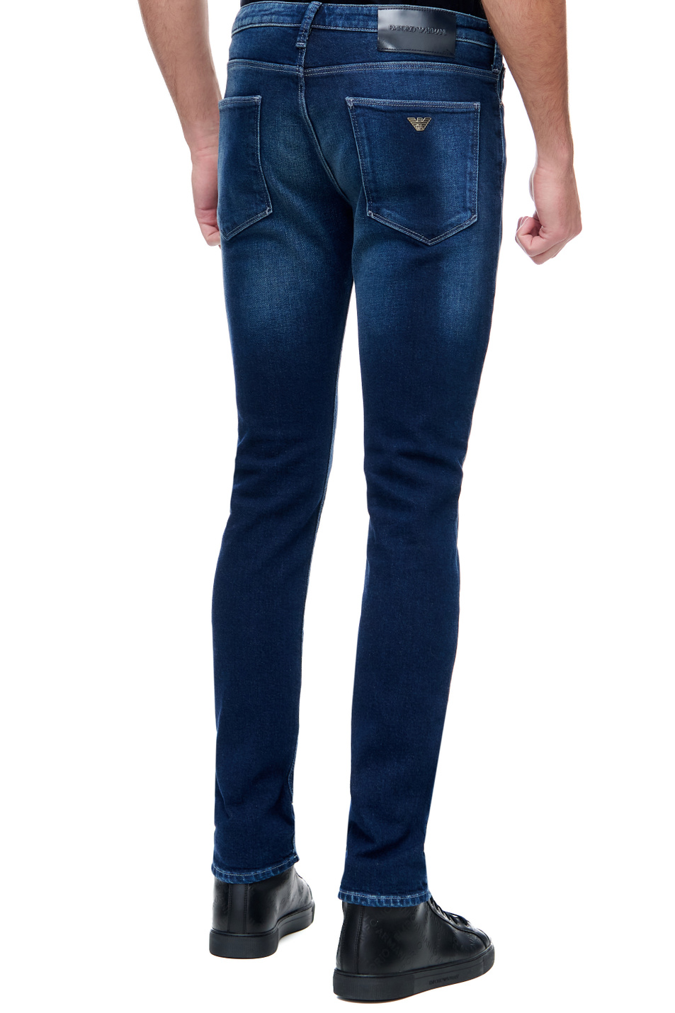 Мужской Emporio Armani Джинсы из эластичного хлопка (цвет ), артикул 6K1J06-1DH6Z | Фото 4