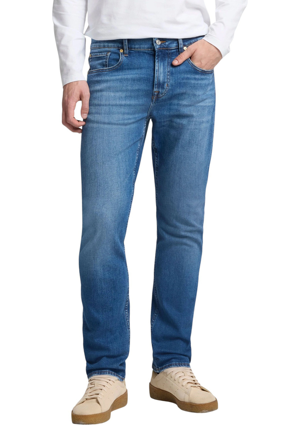 Мужской 7 for all Mankind Джинсы из эластичного хлопка (цвет ), артикул 7TE70C12 | Фото 3