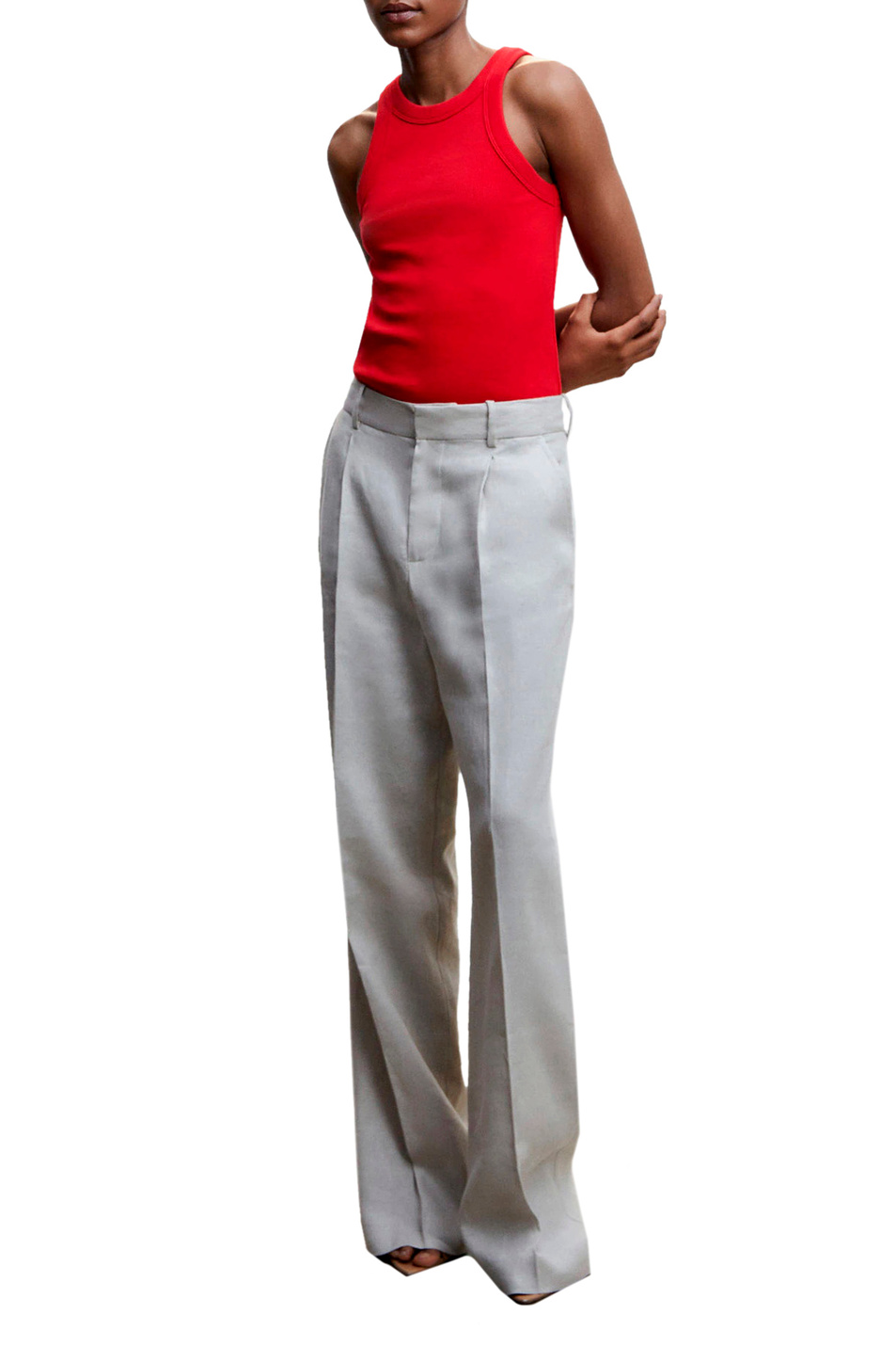 Топ BONI из эластичного хлопка|Основной цвет:Красный Женский Mango Топ BONI из эластичного хлопка (цвет ), артикул 47087877 | Фото 2