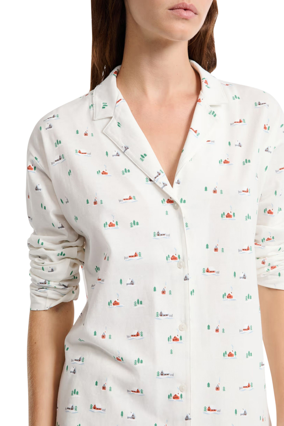 Женский Etam Пижамная рубашка PRYSKA из хлопка (цвет ), артикул 6556744 | Фото 4