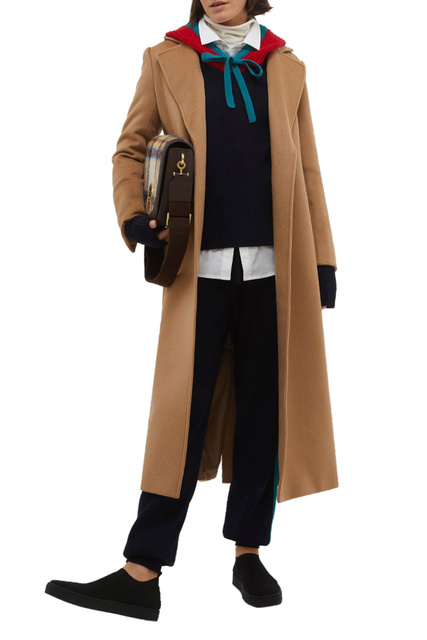 Пальто LONGRUN из натуральной шерсти|Основной цвет:Коричневый|Артикул:40149522 | Фото 2