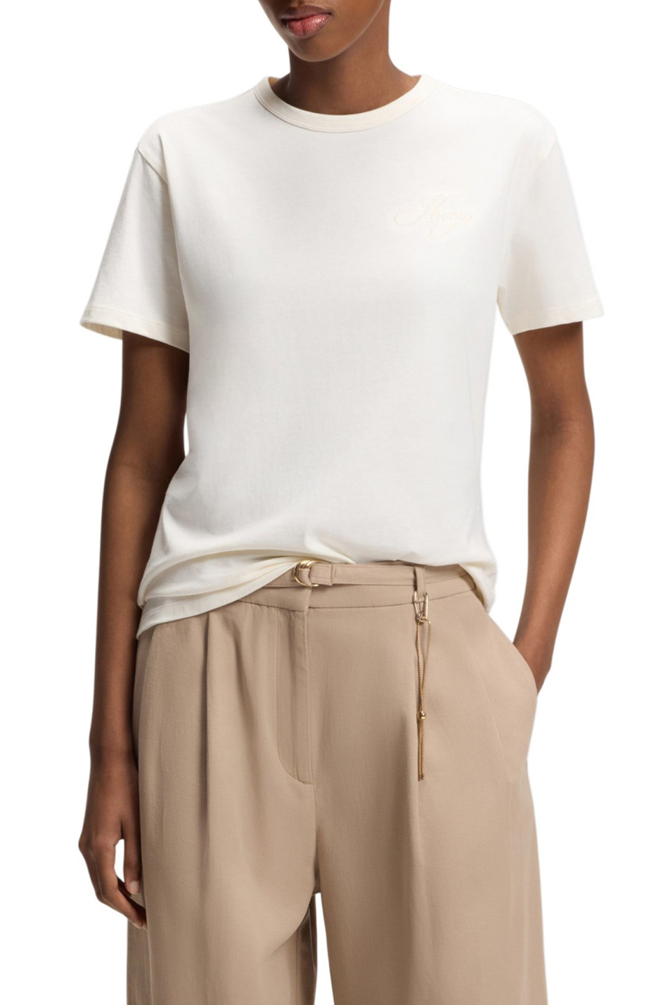 Женский HUGO Футболка Damacia из хлопка (цвет ), артикул 50561233 | Фото 3