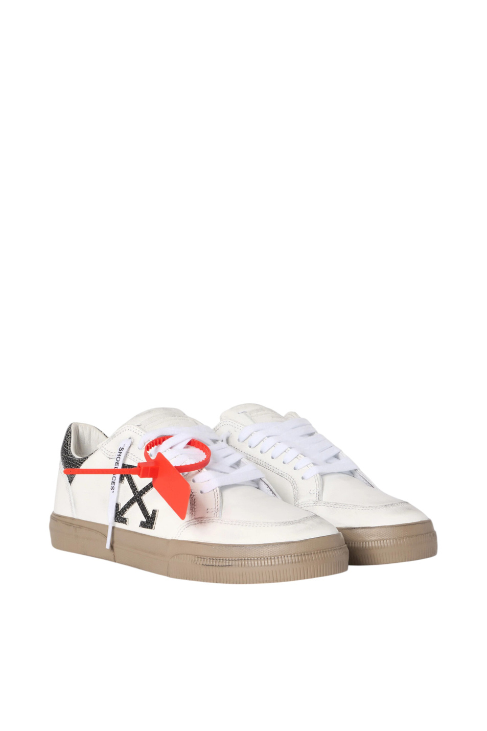 Мужской Off-White Кеды Vulcanized из натуральной кожи (цвет ), артикул OMIA293S26LEA0021110 | Фото 2