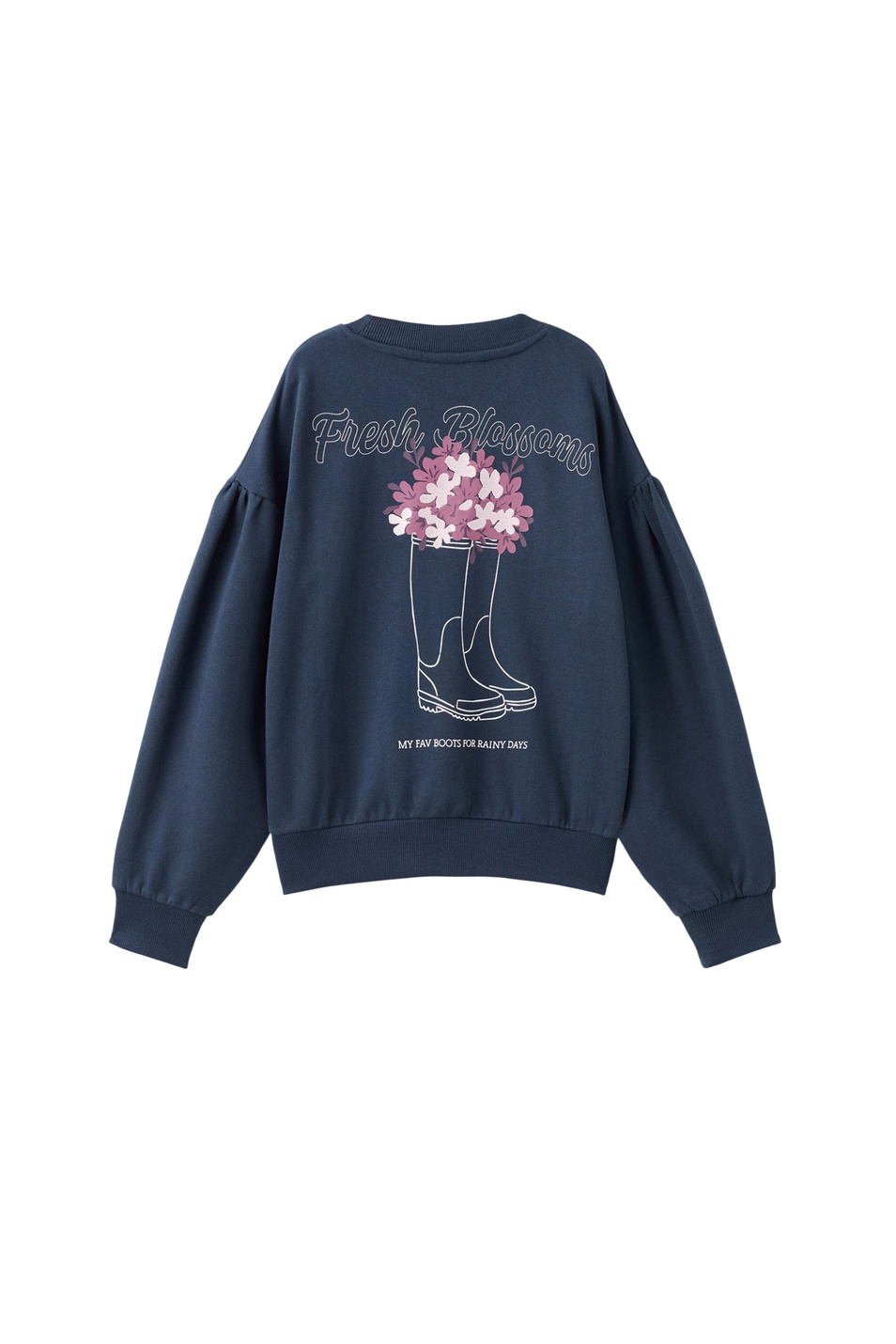 Девочкам Mango Kids Свитшот BOOT из хлопка (цвет ), артикул 17047890 | Фото 2