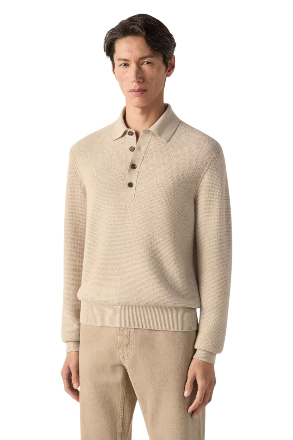 Мужской Zegna Джемпер-поло из кашемира (цвет ), артикул UIK74A4-145-N93 | Фото 3