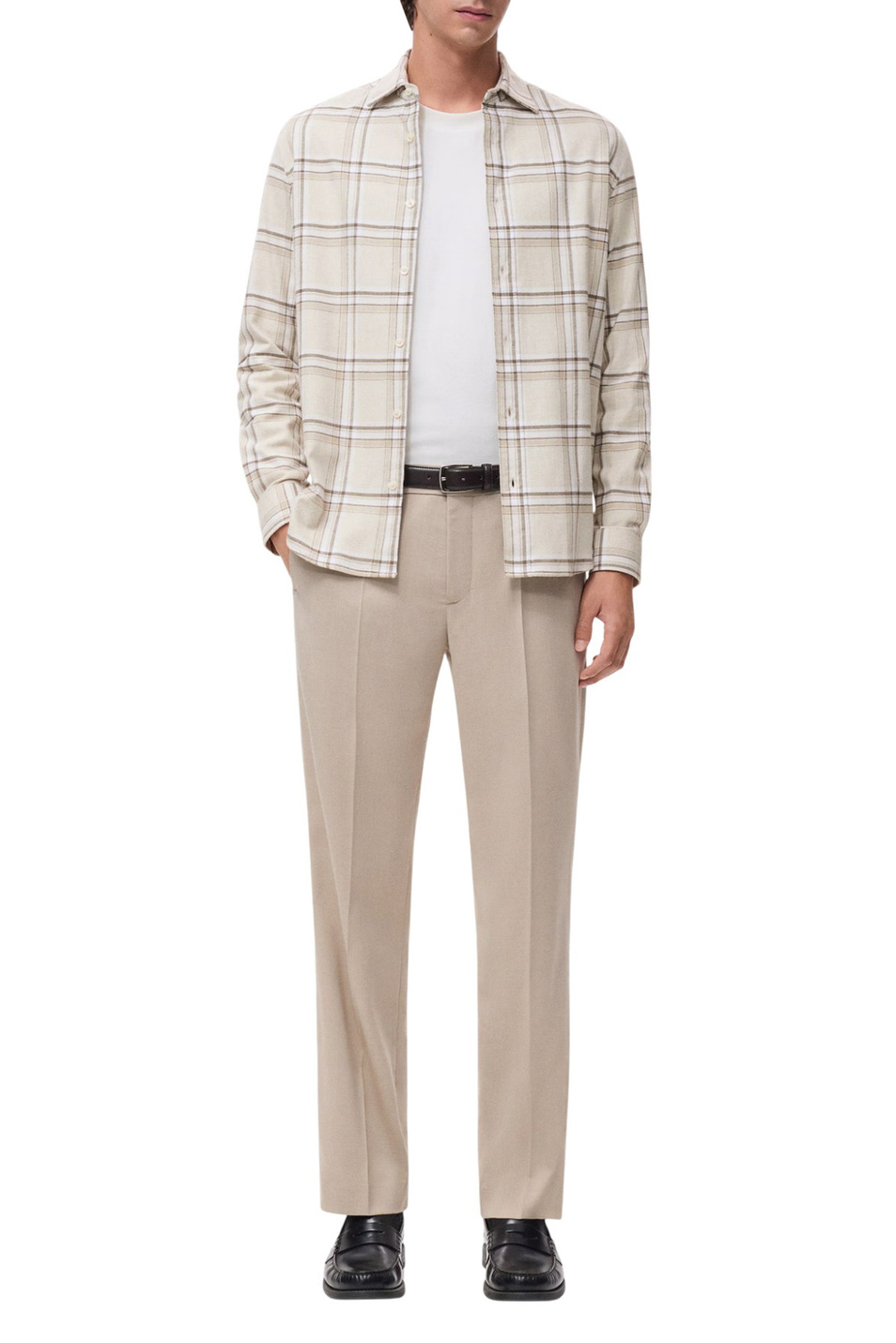 Рубашка PIERRE из хлопка|Основной цвет:Кремовый Мужской Mango Man Рубашка PIERRE из хлопка (цвет ), артикул 17037900 | Фото 2