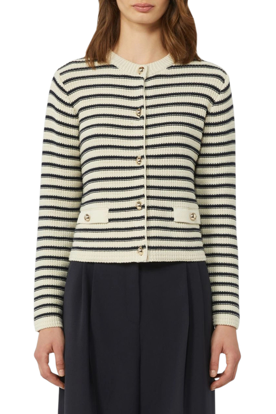 Женский Weekend Max Mara Кардиган из фактурного трикотажа (цвет ), артикул 2615341041 | Фото 4